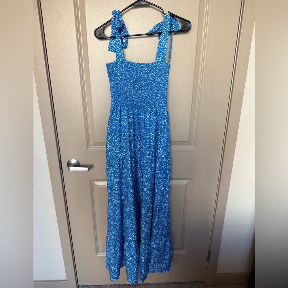 Blue Tiered Maxi Dress